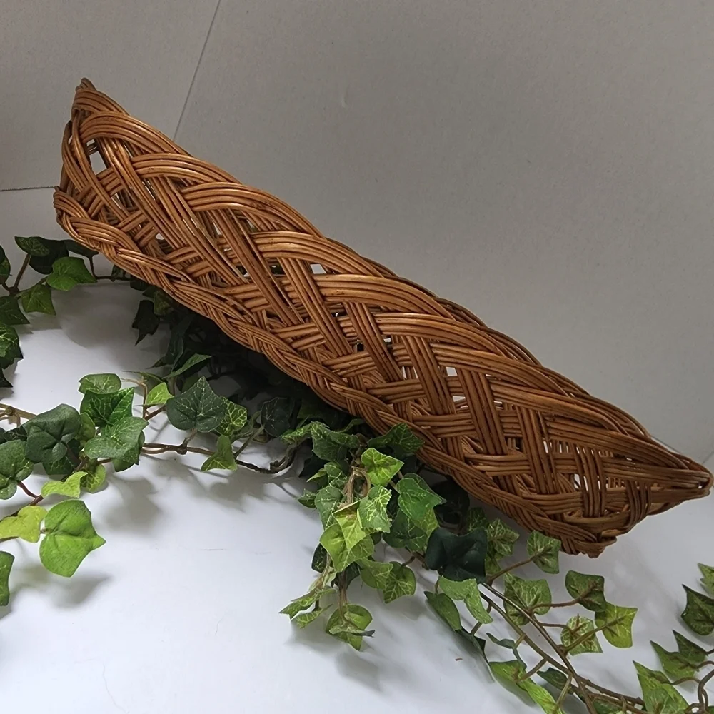 Boho Wicker Rattan Bread Cracker Basket